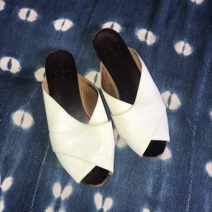 Trademark Pajama Sandal White Patent Slide